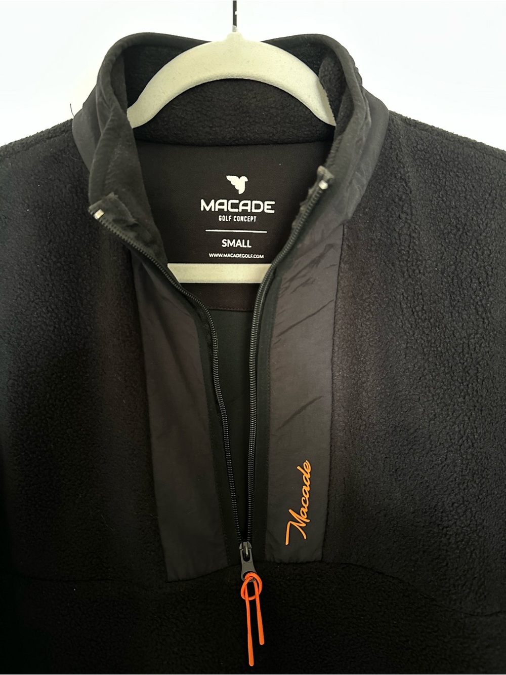 Macade Golf Black 1/4 Zip Performance Jacket